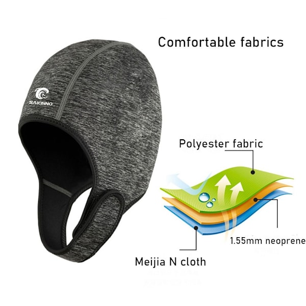 Sukelluspään cover Cap VAALEANHARMAA Light gray