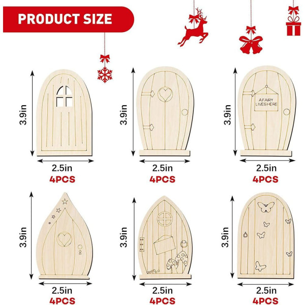 48/64 kpl Miniature Fairy Door Tonttutalon portti 3 (48 KPL) 3 (48 KPL) 3(48pcs)