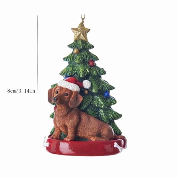 Mäyräkoira koiran riipus koiran joulukuusen koristeena 6 6 6