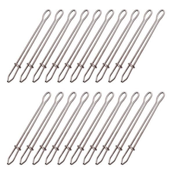 20 stk Easy Threaders Wearing Threaders Guide Elastisk tau 20Pcs