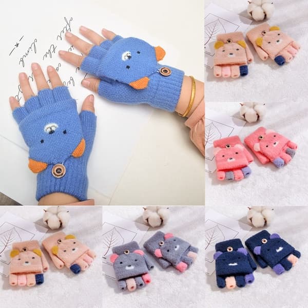 Halvfingerhandsker Vinterhandsker FARVE 2 FARVE 2 Color 2