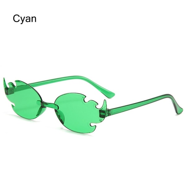 Fire Flame solbriller Flammeformede solbriller CYAN CYAN Cyan