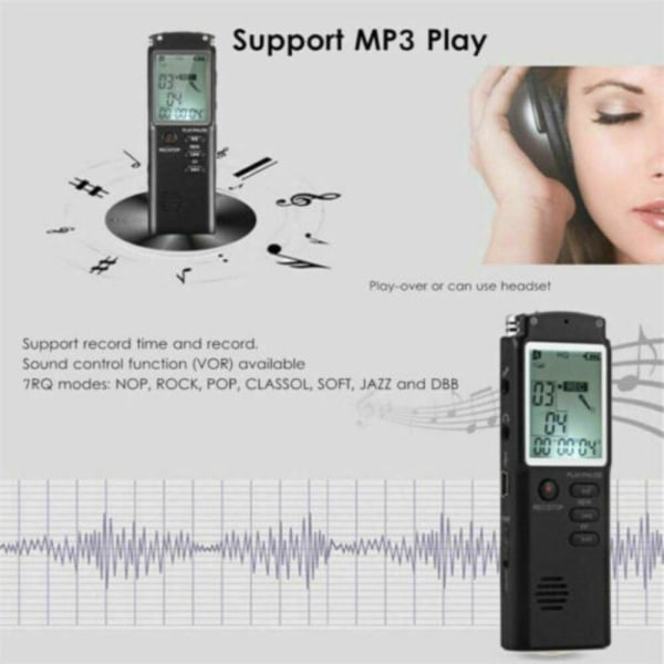 Röstinspelning MP3-spelare 4GB 4GB 4GB