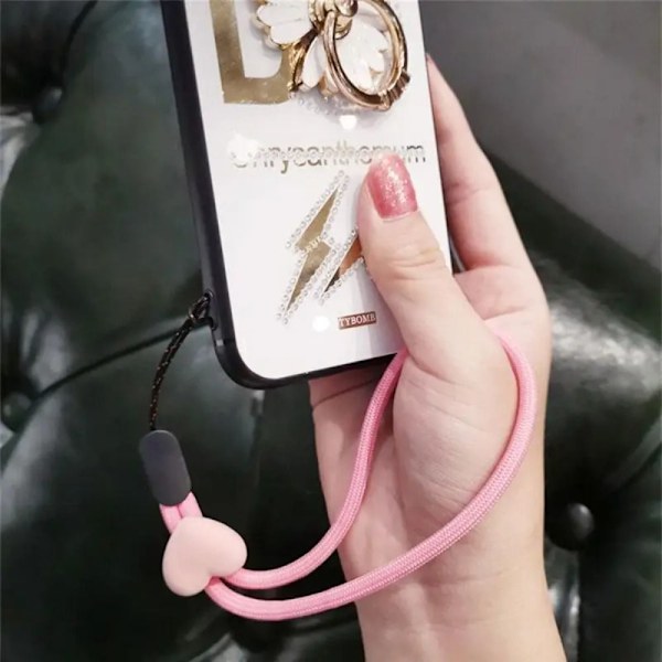 Mobiltelefon Phone Strap Elastik Mobiltelefon Lanyard PINK pink