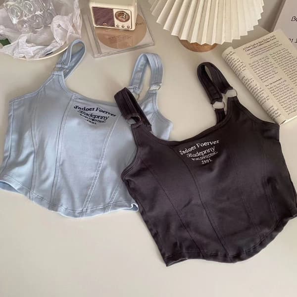 Lyhyet topit Top solki liivi GRAY grey