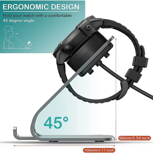 Til Garmin Smart Watch Charging Dock GRÅ grey