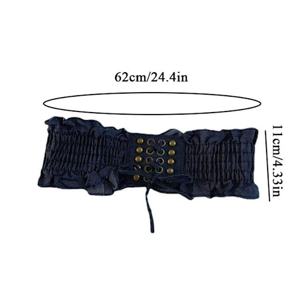 Leveät vyöt Joustava vyö TUMMAN SININEN Dark blue