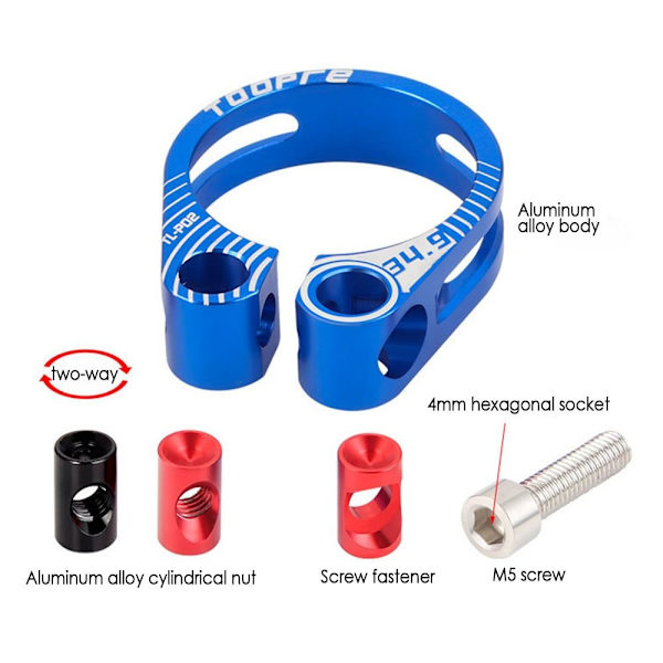 Polkupyörän satulatolppakiinnike Istuinputken pidike SININEN 31.8MM Blue 31.8mm