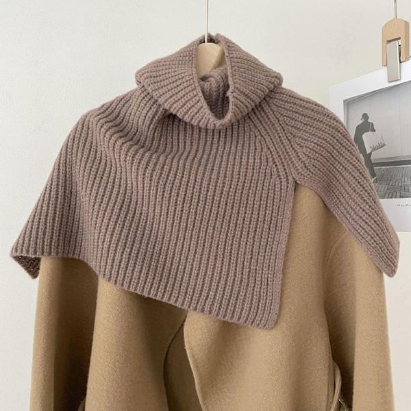 Strikket Skjerf Cross Skjerf KAFFE coffee