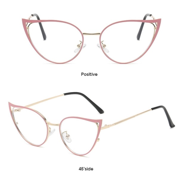 Anti-Blue Light Glasses Oversized Eyeglasses PINK Pink