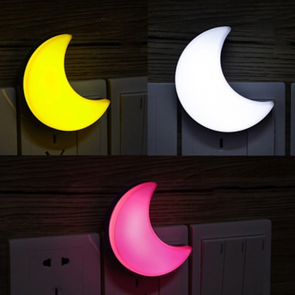 2kpl Lamppu Moon Shape KELTAINEN EU PLUG EU PLUG yellow EU Plug-EU Plug