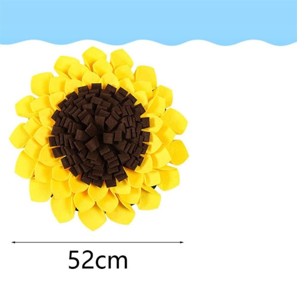 Dog Snuffle Mat Sunflower Shape Treat Foderage Yellow