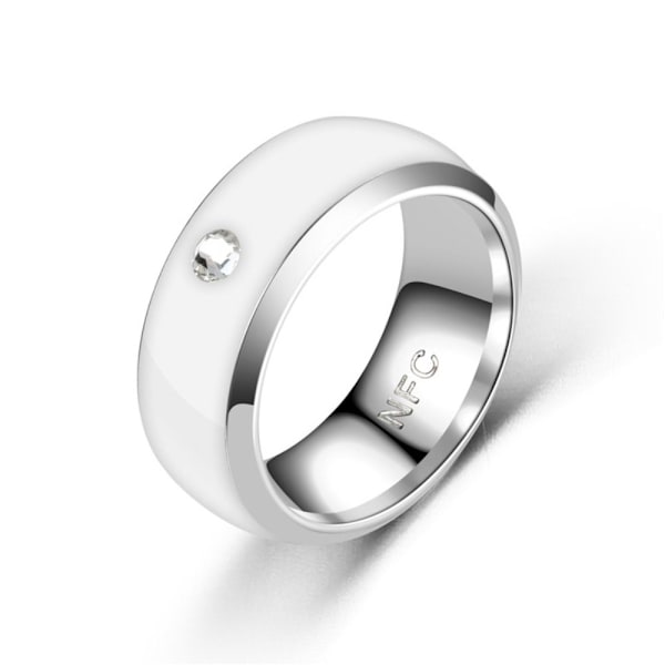 NFC Smart Ring Finger Digital Ring VALKOINEN 12 12 WHITE 12-12