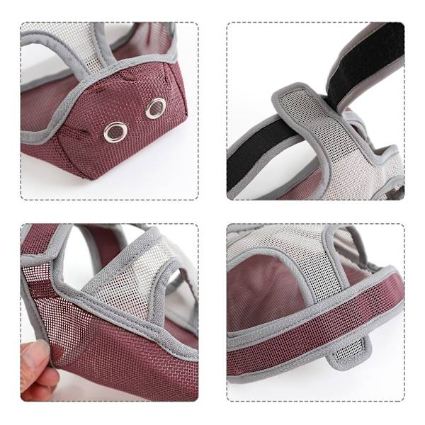 Kjæledyrhund snute ansiktsnett GRÅ OG ORANGE S (36-39 cm) Grey&Orange S(36-39cm)