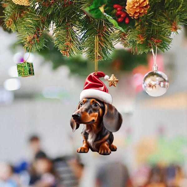 Heksehat Hundevedhæng Hund Juletræspynt D D D