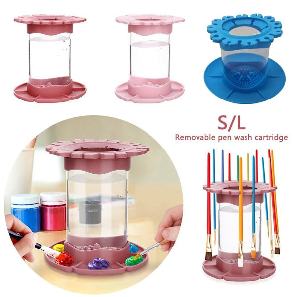 Paint Brush Cleaner Rinse Cup WINE RED S Wine red S