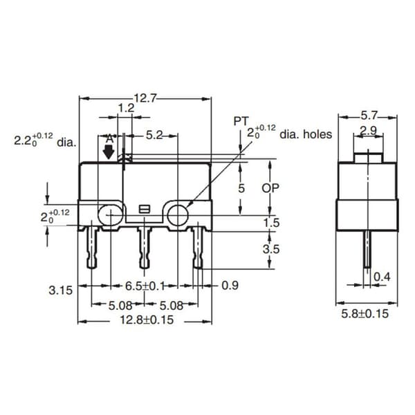 5kpl Mouse Micro Switch Ultra Subminiature