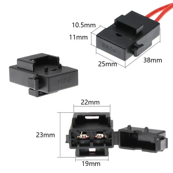 2 stk Bilsikringsholder Sikringsforlængerledning 2STK MICRO 2STK MICRO 2pcs Micro