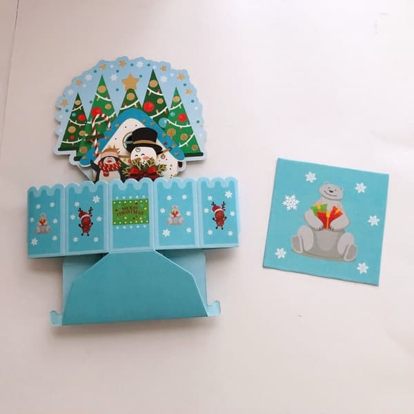 3D pop-up buket papirblomster 4 4 4
