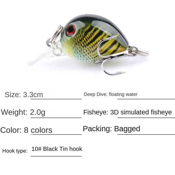 Mini Fishing Bait VIB uppoava viehe Fishing Lure 5pcs/Box