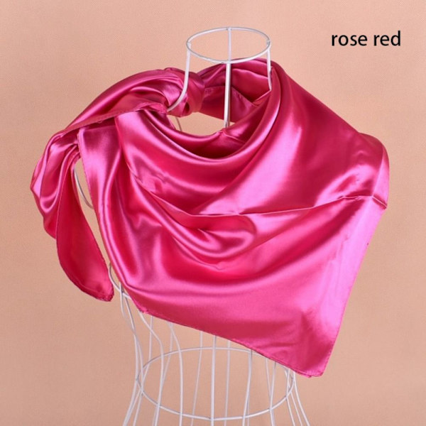 Hodeskjerf Satin Bandana ROSE RED rose red