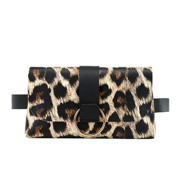 Dambälte Väska Flap Läder Magväska LEOPARD LEOPARD Leopard
