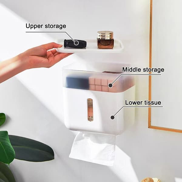 Toiletpapirholder Tissue Box HVID White