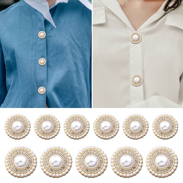 Rhinestone Pearl Buttons Paidan napit 18MM10KPL 10KPL 18MM10pcs