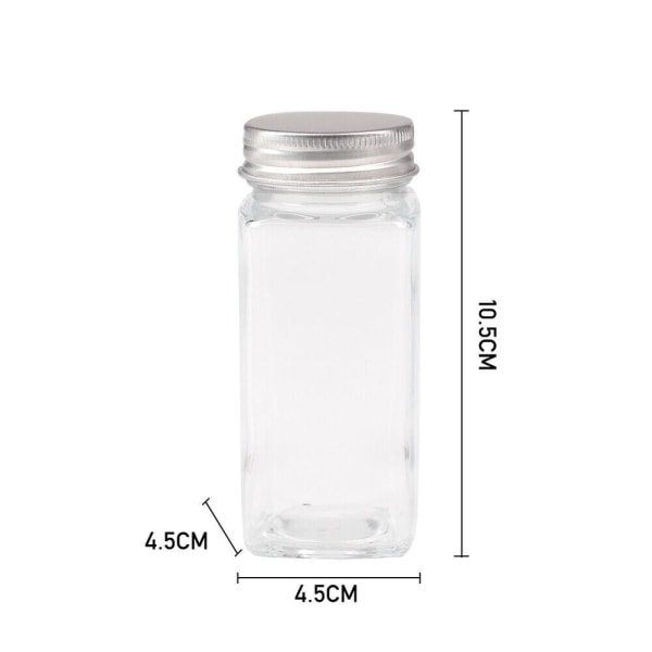 12/24 stk Krydderiglas i glas Lufttæt saltbeholder 12 stk 12 stk 12PCS