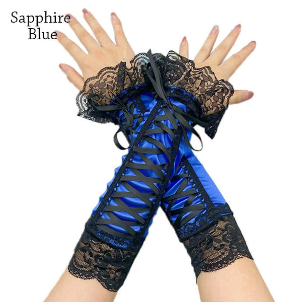 Pitsi Pitkät Käsineet Puolisormihanskat SAPPHIRE BLUE sapphire blue