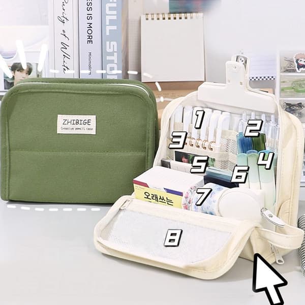 Pencil Bag Opbevaringspose GRÅ grey