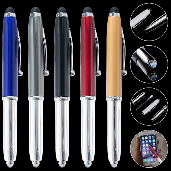 3 STK Multifunktion Pen Kapacitiv Pen GRÅ Grey