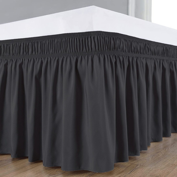 Sengeskørt Sengeflæser SORT TWIN 100X190X38CM TWIN 100X190X38CM black Twin 100x190x38cm-Twin 100x190x38cm