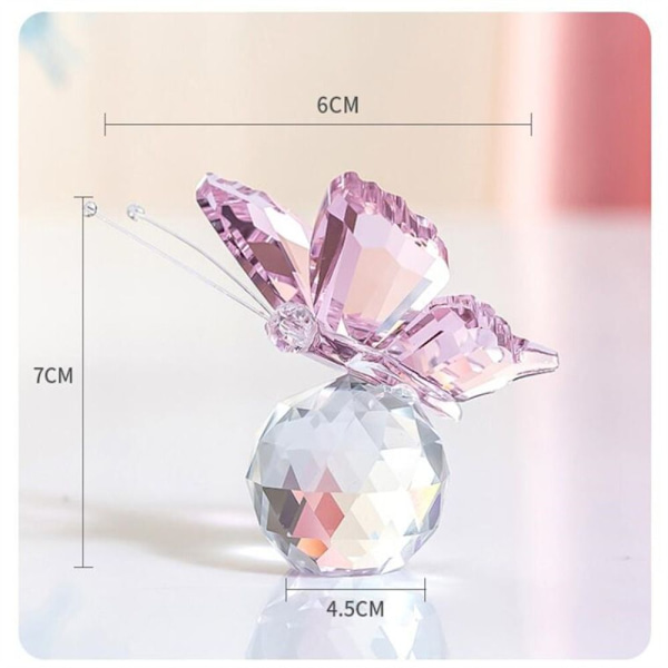 Crystal Butterfly Figurine Glass Miniature VIHREÄ Green