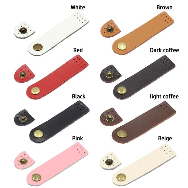Läderväska Spänne Plånbok Hasp VIT 5ST 5ST white 5PCS-5PCS
