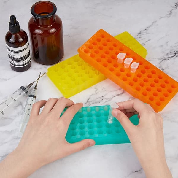 5 Styck Provrörshållare Mikrocentrifugrörställ Dubbelpanel