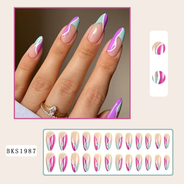 Almond Fake Nails False Nail 2 2 2