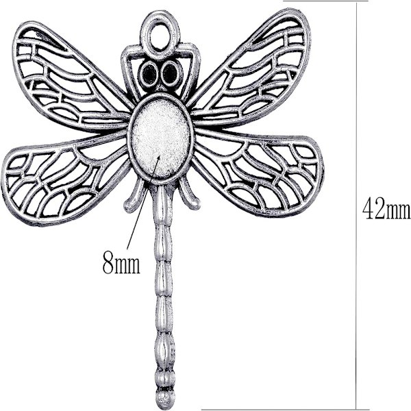 Pyöreä sudenkorento-riipustarjottimet Dragonfly-riipus