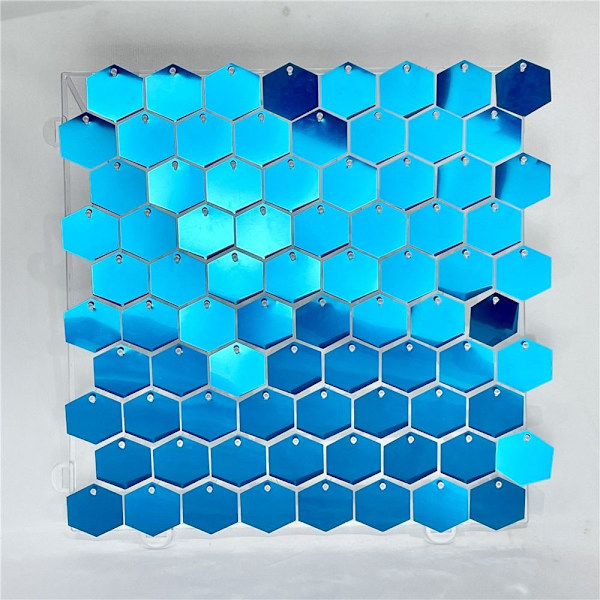 Hexagon Shimmer Board paljettipaneeli LAKE BLUE LAKE BLUE Lake Blue