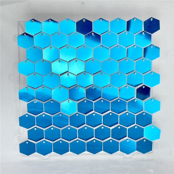 Hexagon Shimmer Board Sequin Panel LAKE BLUE LAKE BLUE Lake Blue