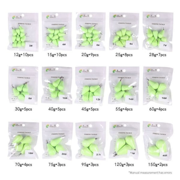 Lysende fiskeblysinker Fiskevektsink 60.6G-4STK 60.6g-4pcs
