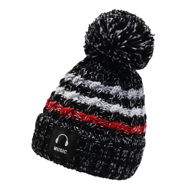 Vinterhue strikket kasket SORT black