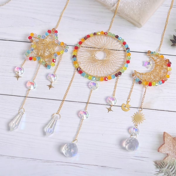 Crystal Sun Catchers Rainbow Prisms Pendant STAR STAR star