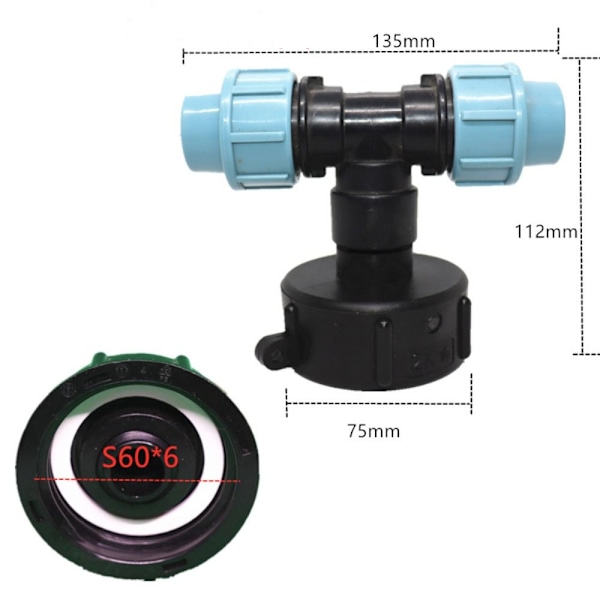 Tank Adapter Connector 20MMTEE CONNECTOR TEE CONNECTOR 20mmTee Connector