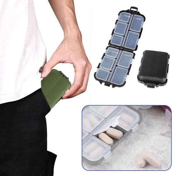 Päivittäinen pillerirasia case ARMY GREEN Army Green