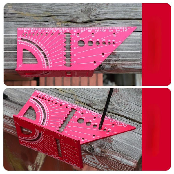 Træbearbejdning vinkel lineal Gauge vinkelmåler 3D Multi Angle