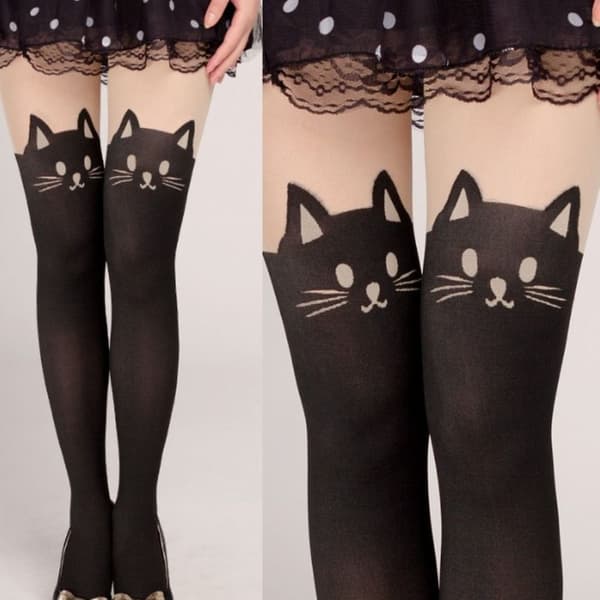 Overknee Sokker Lolita Sokker SORT black