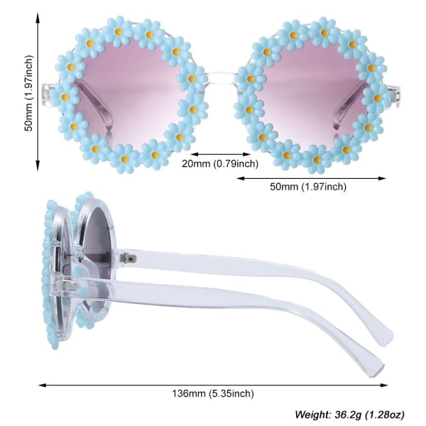 Daisy Solbriller til Damer Blomstersolbriller LILLA LILLA Purple