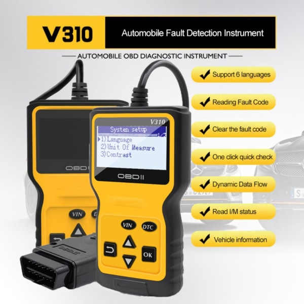 V310 OBD2 Scanner Engine Fault Diagnostic Tool Bilkodläsare 1pcs