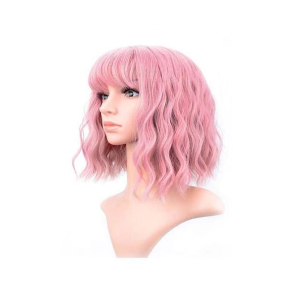 Parykk for kvinner med krøllete hår ROSA pink